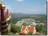 Vue de Koh Sirey à partir du temple